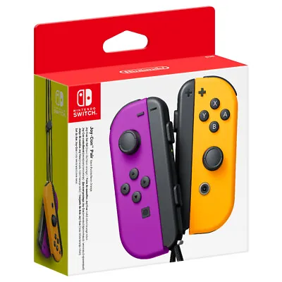 $119.95 • Buy Nintendo Switch Joy-Con Neon Purple & Orange Controller Pair