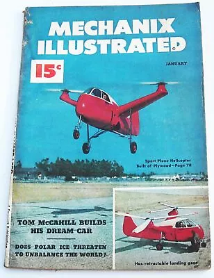 Mechanix Illustrated January 1949 Tom McCahill Story Good Grade 1940s • $8.90