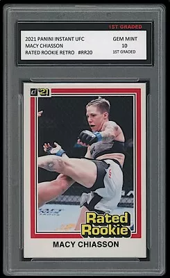 Macy Chiasson 2021 Panini Instant Ufc Rated Retro 1st Graded 10 Rookie Card Rc • $31.49