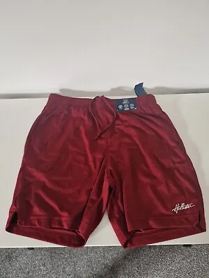 Hollister Mens Mesh Logo 7  Shorts. New With Tags. Small. Burgundy. RRP £25 • £15.99