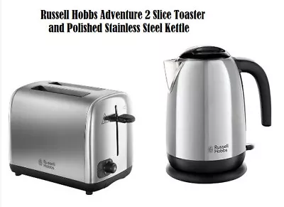 £44.99 • Buy Russell Hobbs ST Steel Toaster & Kettle Set Adventure Toaster 24080 Kettle 23911