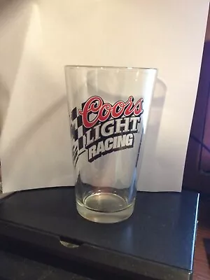 Vintage Coors Light Racing  Pint Beer Glass (Bar Pub NASCAR MAN CAVE) • $13.99