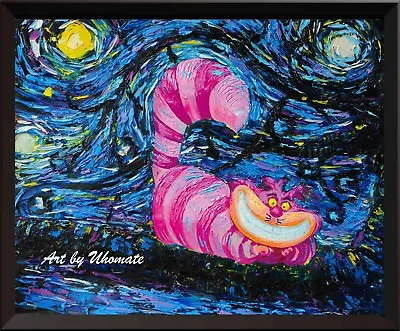 Alice In Wonderland Cheshire Cat Alice Wonderland Van Gogh Starry Night A009 • $59.99
