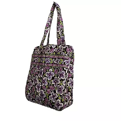 Vera Bradley Plum Petals Purple Floral Tote Bag 14 X 11.5 X 3.5 • $29.99