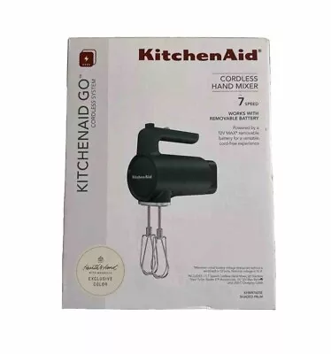 KitchenAid Go Cordless Hand Mixer 7 Speed KHMR762SE - Shaded Palm *NEW SEALED* • $59.99