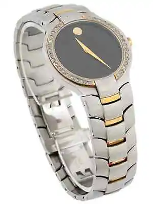 MOVADO SWISS STAINLESS STEEL DIAMONDS BAZEL WRIST WATCH Great Working Condition • $675