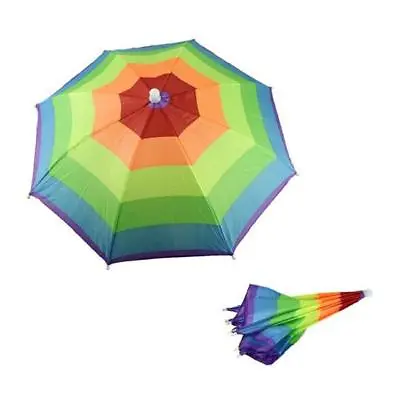 $10.21 • Buy Outdoor Foldable Sun Rain Umbrella Hat Fishing Camping Headwear Head Cap FW
