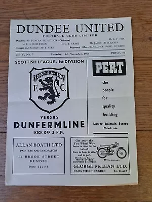 1964 Dundee United V Dunfermline • £1.50
