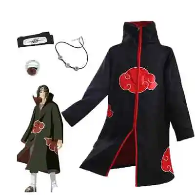 Japanese Ninja Cloak Itachi Cosplay Costume Adult Kids Pain Deidara Fancy Cloaks • $17.90