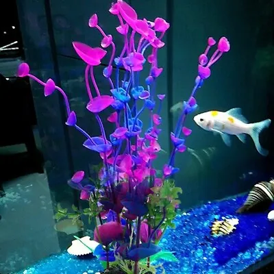 $7.99 • Buy Artificial Aquarium Plants Decor Fish Tank Vividly Water Plant Grass Ornament