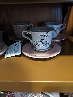 Mary Poppins Practically Perfect UK Pavilion Tea Cup Saucer Set Disney Parks • $34.99