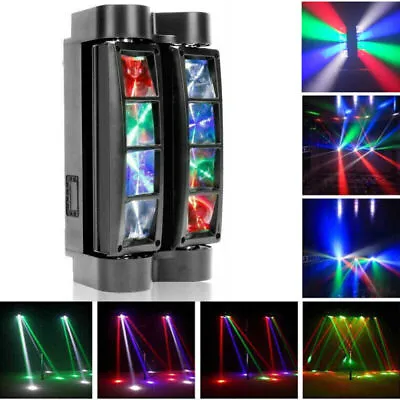 RGBW 8LED MINI Spider Beam Moving Head Stage Lighting Bar Disco DJ Lights 90W • $54.66