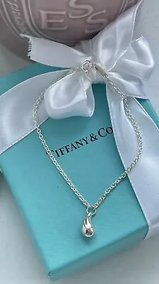 Tiffany Elsa Peretti Teardrop Bracelet In Sterling Silver 7 Inch New • $235