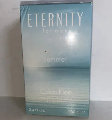 Vintage Eternity Summer 3.4 Floz EDT Spray By  CALVIN KLEIN For MEN Sealed 2014 • $49