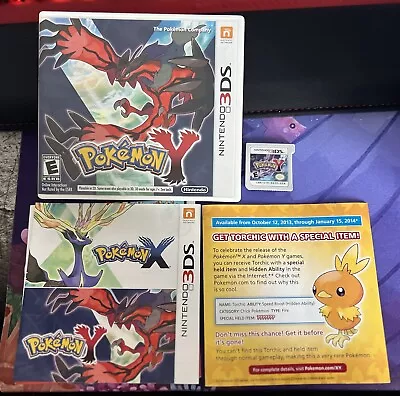Pokemon Y (Nintendo 3DS 2013) Complete With Manual And Inserts TESTED CIB • $39.99