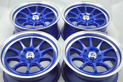 15 Wheels Cooper Miata Spark Cobalt Ion IA IQ XA XB Reno 4x100 4x114.3 Blue Rims • $599
