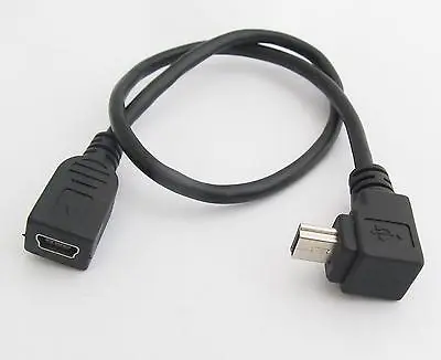 Mini B 5pin Male 90 Degree Right Angle Up Direction To Female Usb Cable Cord • $2.33