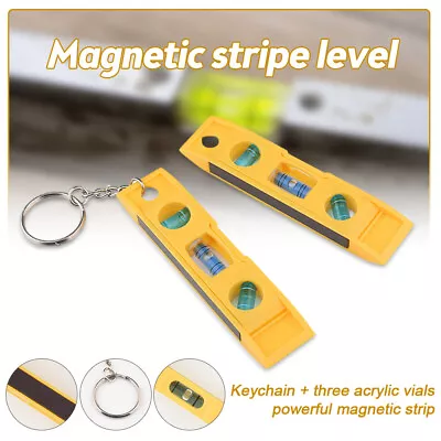 Bubble Level Mini 3 Bubble Level With Keychain Magnetic Torpedo Level Measuring • $5.98