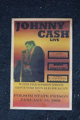93500 Johnny Cash 1968 Folsom Prison June Carter Wall Print Poster AU • $29.65