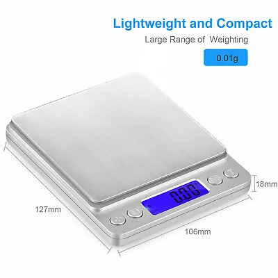 3kg/0.1g Kitchen Digital Scale LCD Electronic Balance Food Weight Postal Scales • $11.99