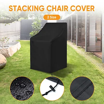 Waterproof Stacking Chair Cover Outdoor Garden Patio Furniture Chairs Cover UK • £9.99