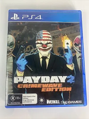 PAYDAY 2 : Crime Wave Ed. Game For PS4 (2015) Free Post • $27