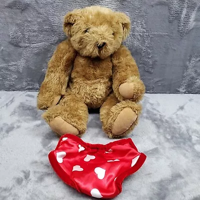 Vermont Teddy Bear Company Brown Bear Red Boxers White Hearts 16  • $36