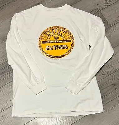 Vintage 90s The Legendary Sun Record Studio Long Sleeve Shirt Size M Hanes Beefy • $28.49