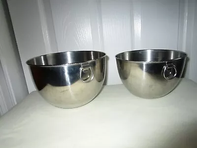 Vtg Revere Ware Stainless 2.5  Qt. Mixing Bowl & 1.5 Qt With Thumb Ring - Korea • $11.95