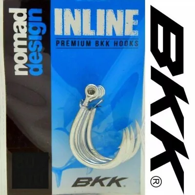 Brand New - Nomad Design BKK Inline Eye Single Fishing Hooks - Choose Size • $13.69