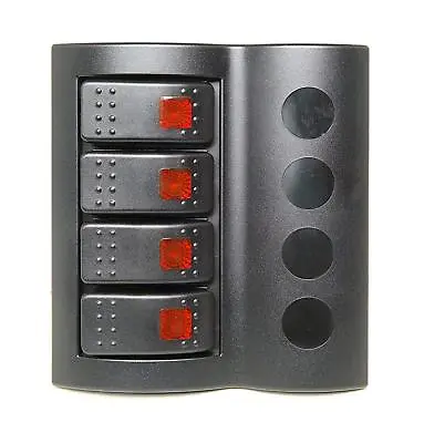 4 Rocker Switch Panel IP68  Waterproof Circuit Breaker 12V RV Truck Marine LED  • $14.99