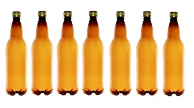 24X 1L PET Beer Cider Bottles With Screw Caps Home Brew • £19.95