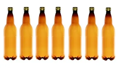 48X 1L PET Beer Cider Bottles With Screw Caps Home Brew • £38.95