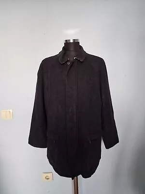 Men's BURBERRY LONDON HIRMER Black Wool & Cashmire Coat Coat Size 50 • $368.67
