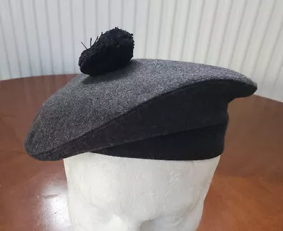 Grey Tam Hat Blue Tam Scottish Hat Tam O Shanter Hat Black Wool Tam Top Hat • £39.99