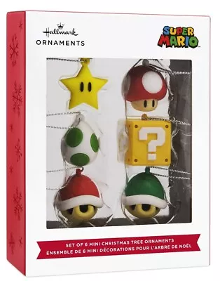 2023 Hallmark Nintendo Super Mario Boxed Set Of 6 Mini Christmas Ornaments NIB • $7.99