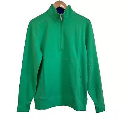 B. Draddy Russel Golf Quarter Zip Pullover Sweater Long Sleeve Green/Blue Small • $89