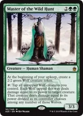 Master Of The Wild Hunt - Foil Magic Mtg Light Play English Masters 25 X1 • $6.59