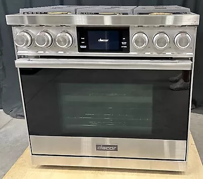 Dacor DOP36M86DLS 36  DUAL-FUEL STEAM RANGE CONTEMPORARY SILVER STAINLESS NG • $5346.50