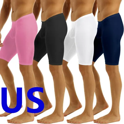 Men's Sports Gym Compression Shorts Quick Dry Short Tight Bulge Pouch Pants • $7.51