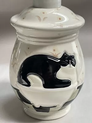 Warren Kimble Black Tuxedo Fat Cat Ceramic Soap Dispenser - Springs - EUC • $26.10