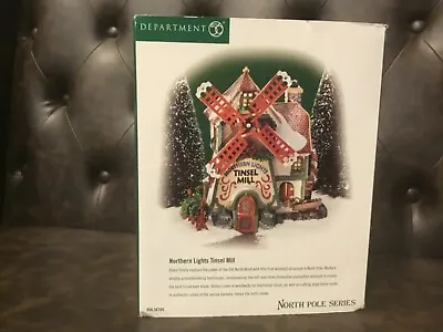 Vtg 1999 Northern Lights Tinsel Mill 56704 Ret 2002 North Pole Dept 56 Porcelain • $44