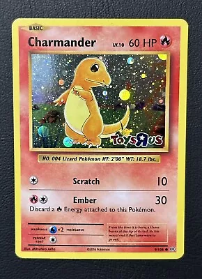 2016 Pokemon Toys R Us XY Evolutions Promo Charmander Holo Rare #9/108 • $50