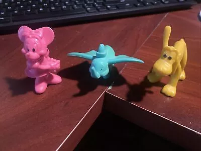 Walt Disney Rubber Minnie Mouse  Pluto & Dumbo Figures Lot Of 3 Toys Vintage • $12.99