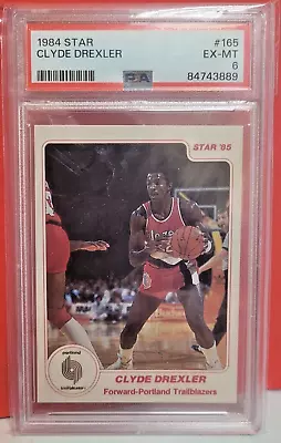 1984-85 Star Basketball #165 Clyde Drexler PSA 6 Trailblazers Rookie RC HOF SP • $99.99