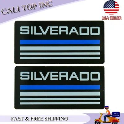 $10.49 • Buy For CHEVY SILVERADO EMBLEM 88-98 SIDE BODY CAB PICKUP TRUCK BADGES BLUE 2PCS
