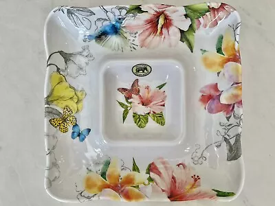 Michel Design Works  Paradise  Melamine 11.5  Chip And Dip Tray/Dish • $12