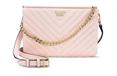 Victoria’s Secret Pebbled V-Quilt Crossbody Bag • $38