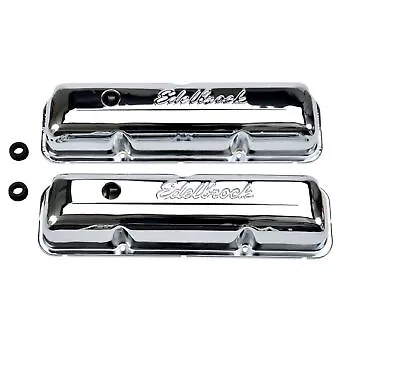 $97.07 • Buy Edelbrock 4462 Signature Series Valve Covers 3.9  Tall For 332-428 Ford FE