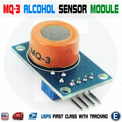 MQ-3 MQ3 Alcohol Sensor Breathalyzer Gas Detector Ethanol For Arduino • $4.40